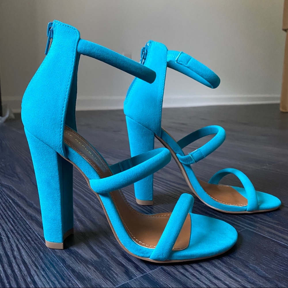 Shoe Republic LA Turquoise Heels